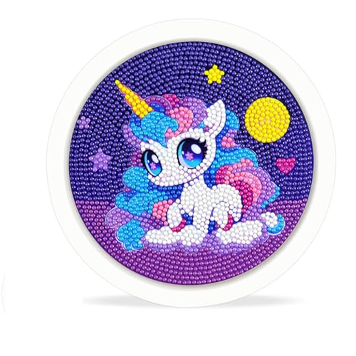 PATPAT DIY Diamond Art Painting Kit for Kids with 6.7 inches Frame, Cute Cartoon Unicorn Diamond Painting Art Kit for Kids, Painting by Number Kits DIY Diamond Painting Therapeutic Art Activity PATPAT DIY Diamond Art Painting Kit for Kids with 6.7 inches Frame, Cute Cartoon Unicorn Diamond Painting Art Kit for Kids, Painting by Number Kits DIY Diamond Painting Therapeutic Art Activity